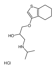 1-(propan-2-ylamino)-3-(4,5,6,7-tetrahydro-1-benzothiophen-3-yloxy)propan-2-ol,hydrochloride结构式