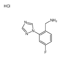 [4-fluoro-2-(1,2,4-triazol-1-yl)phenyl]methanamine,hydrochloride结构式