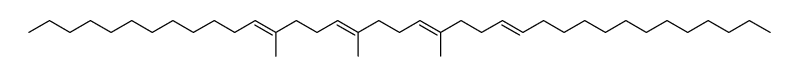 (12Ξ,16E,20E,24Ξ)-13,17,21-trimethyl-heptatriaconta-12,16,20,24-tetraene结构式