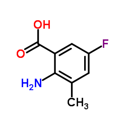 2-氨基-5-氟-3-甲基苯甲酸结构式