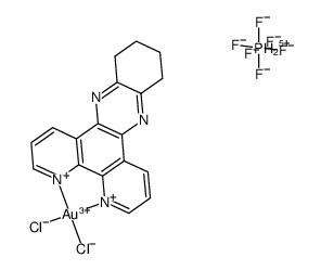 [Au(dipyrido[3,2-a:2',3'-c](6,7,8,9-tetrahydro)phenazine)Cl2](PF6) Structure