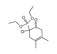 2-Chloro-2-(diethoxyphosphoryl)-3,6-dihydro-4,5-dimethyl-2H-thiopyran 1-Oxide Structure