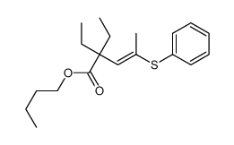 butyl 2,2-diethyl-4-phenylsulfanylpent-3-enoate结构式