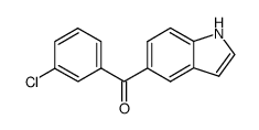 (3-Chloro-phenyl)-(1H-indol-5-yl)-methanone结构式