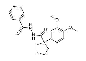 1-(3,4-dimethoxyphenyl)cyclopentanecarboxylic acid benzoylhydrazide结构式