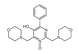 2,6-bis(morpholin-4-ylmethyl)-1-oxido-4-phenylpyrimidin-1-ium-5-ol Structure