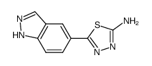 5-(1H-indazol-5-yl)-1,3,4-thiadiazol-2-amine结构式