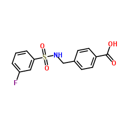 4-({[(3-Fluorophenyl)sulfonyl]amino}methyl)benzoic acid Structure