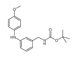 N-Boc-3-(4-甲氧基苯胺基)苯甲胺结构式