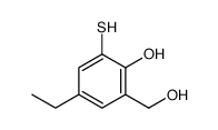 4-ethyl-2-(hydroxymethyl)-6-sulfanylphenol结构式