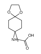 2-(8-amino-1,4-dioxaspiro[4.5]decan-8-yl)acetic acid结构式