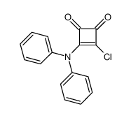 3-chloro-4-(N-phenylanilino)cyclobut-3-ene-1,2-dione结构式