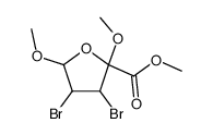 3,4-dibromo-2,5-dimethoxy-tetrahydro-furan-2-carboxylic acid methyl ester Structure