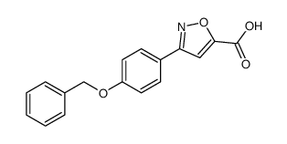 3-(4-(benzyloxy)phenyl)isoxazole-5-carboxylic acid结构式