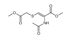 (Z)-N-Acetyl-S-(methoxycarbonylmethyl)-α,β-didehydrocystein-methylester Structure