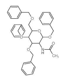 D-Glucopyranoside,phenylmethyl 2-(acetylamino)-2-deoxy-3,4,6-tris-O-(phenylmethyl)- Structure