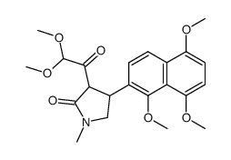 3-(2,2-dimethoxyacetyl)-1-methyl-4-(1,5,8-trimethoxy-2-naphthyl)-2-pyrrolidinone结构式