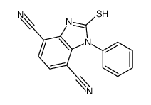 3-phenyl-2-sulfanylidene-1H-benzimidazole-4,7-dicarbonitrile Structure