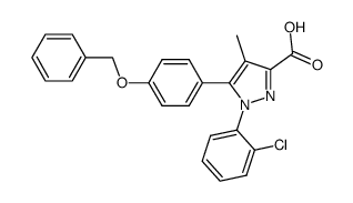 5-[4-(benzyloxy)phenyl]-1-(2-chlorophenyl)-4-methyl-1H-pyrazole-3-carboxylic acid Structure
