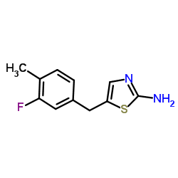 5-(3-Fluoro-4-methylbenzyl)-1,3-thiazol-2-amine Structure