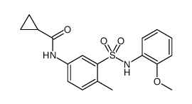 Cyclopropanecarboxamide, N-[3-[[(2-methoxyphenyl)amino]sulfonyl]-4-methylphenyl] Structure