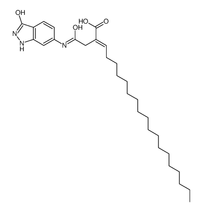 2-[2-[(2,3-dihydro-3-oxo-1H-indazol-6-yl)amino]-2-oxoethyl]icosenoic acid结构式