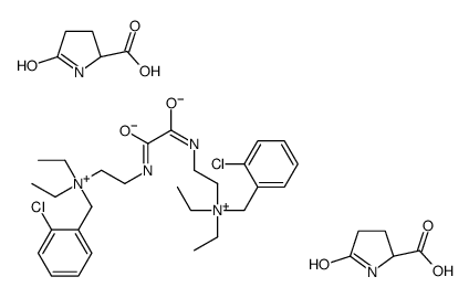N,N'-[(1,2-dioxoethylene)bis(iminoethylene)]bis[(2-chlorobenzyl)diethylammonium] bis(5-oxo-L-prolinate) structure