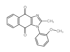 3-(2-methoxyphenyl)-2-methylbenzo[f]benzimidazole-4,9-dione结构式