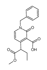 1-benzyl-4-(1-methoxy-1-oxobutan-2-yl)-2-oxo-1,2-dihydropyridine-3-carboxylic acid Structure