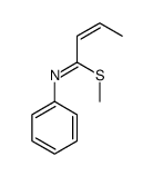 methyl N-phenylbut-2-enimidothioate结构式