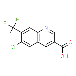6-CHLORO-7-TRIFLUOROMETHYL-QUINOLINE-3-CARBOXYLIC ACID结构式