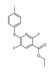 ethyl 2,5-difluoro-6-(p-tolylthio)nicotinate结构式