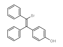 4-[(E)-2-bromo-1,2-diphenylethenyl]phenol Structure