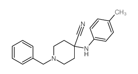 4-Piperidinecarbonitrile,4-[(4-methylphenyl)amino]-1-(phenylmethyl)-结构式