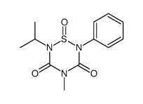 4-methyl-1-oxo-2-phenyl-6-propan-2-yl-1,2,4,6-thiatriazinane-3,5-dione Structure