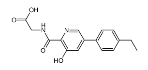 {[5-(4-Ethylphenyl)-3-hydroxypyridine-2-carbonyl]amino}-acetic acid Structure
