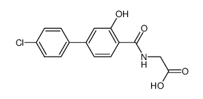 [(4'-chloro-3-hydroxy-biphenyl-4-carbonyl)-amino]-acetic acid结构式