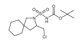 tert-butyl 3-(chloromethyl)-2-azaspiro[4.5]decan-3-ylsulfonylcarbamate Structure