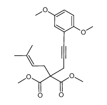 dimethyl 2-(3-(2,5-dimethoxyphenyl)prop-2-ynyl)-2-(3-methylbut-2-enyl)malonate结构式