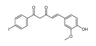 (E)-5-(4-hydroxy-3-methoxyphenyl)-1-(4-iodophenyl)-pent-4-ene-1,3-dione结构式
