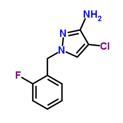 4-CHLORO-1-(2-FLUORO-BENZYL)-1H-PYRAZOL-3-YLAMINE structure