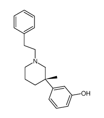 3-((S)-3-Methyl-1-phenethyl-piperidin-3-yl)-phenol Structure