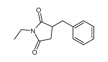 3-benzyl-1-ethylpyrrolidine-2,5-dione结构式
