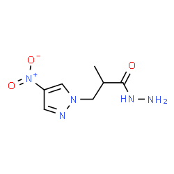 2-METHYL-3-(4-NITRO-PYRAZOL-1-YL)-PROPIONIC ACID HYDRAZIDE structure