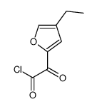 2-Furanacetyl chloride, 4-ethyl-alpha-oxo- (9CI) Structure