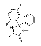 5-(2,5-difluorophenyl)-2,4-dimethyl-5-phenyl-1,2,4-triazolidine-3-thione结构式