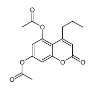 (5-acetyloxy-2-oxo-4-propylchromen-7-yl) acetate Structure