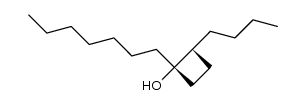 (1S,2R)-2-butyl-1-heptylcyclobutanol Structure