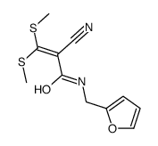 2-cyano-N-(furan-2-ylmethyl)-3,3-bis(methylsulfanyl)prop-2-enamide结构式