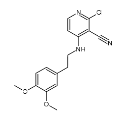 2-Chloro-3-cyano-4'-(3',4'-dimethoxyphenylethylamino)pyridine结构式